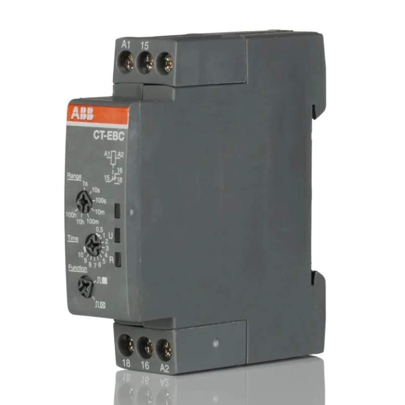 ABB CT-C Series DIN Rail Snap-On Timer Relay 1-Contact SPDT, 110 to 130 V AC, 0.1 to 10 s, 1-Function 1SVR508150R0000