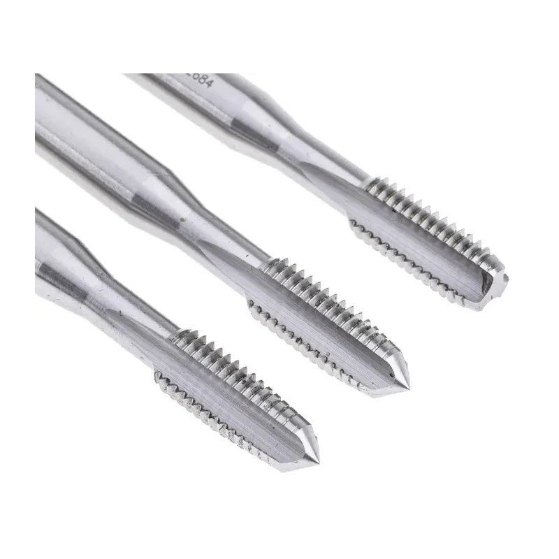 Dormer M8 Thread M Standard Machine Tap Set, 3-Piece HSS Coarse Straight Flute, ISO 529 E500M8NO6