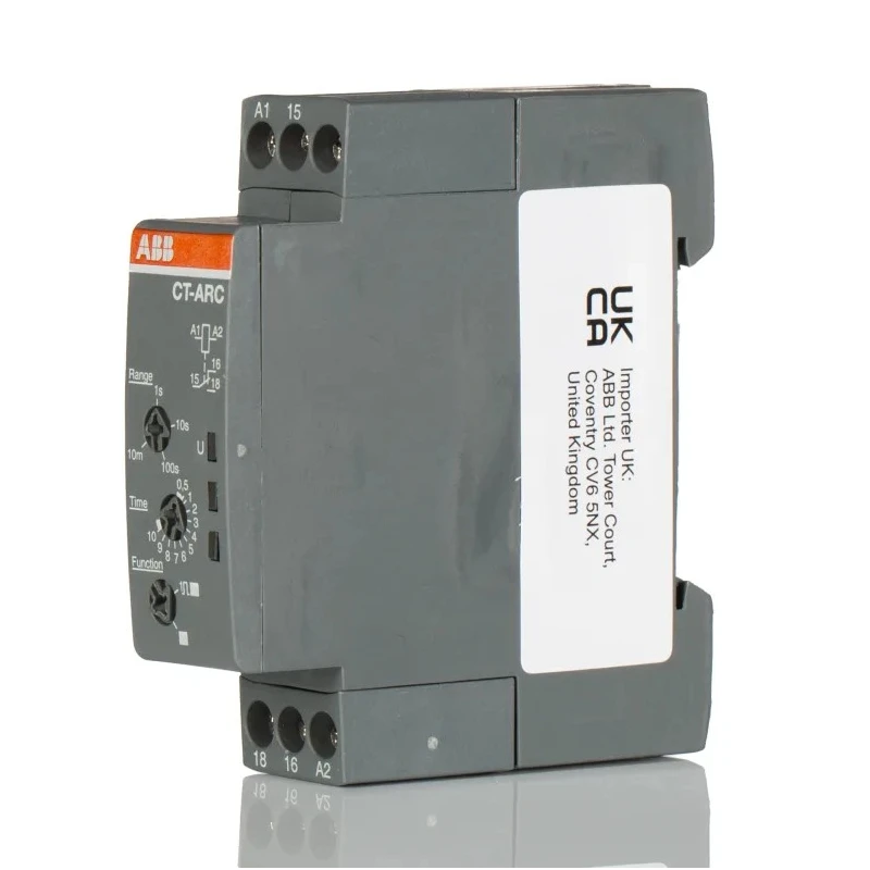 ABB CT-C Series DIN Rail Snap-On Timer Relay, 1-Contact, SPDT, 110 to 130 V AC, 0.05 to 1 s Time Range 1SVR508120R0000