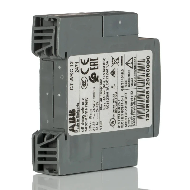 ABB CT-C Series DIN Rail Snap-On Timer Relay, 1-Contact, SPDT, 110 to 130 V AC, 0.05 to 1 s Time Range 1SVR508120R0000