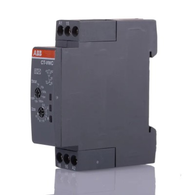 ABB CT-C Series DIN Rail Snap-On Timer Relay 24 to 48 V DC, 24 V AC, 240 V AC, 0.05 s to 100 h, 1-Function 1SVR508130R0000
