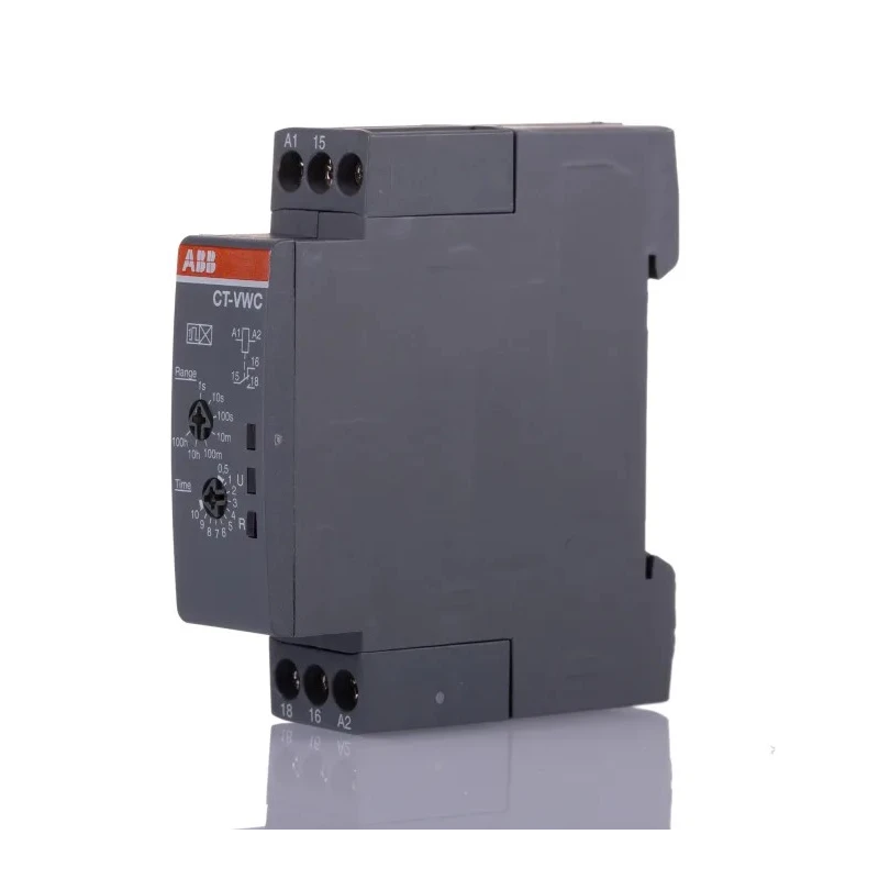 ABB CT-C Series DIN Rail Snap-On Timer Relay 24 to 48 V DC, 24 V AC, 240 V AC, 0.05 s to 100 h, 1-Function 1SVR508130R0000