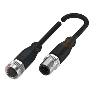 BALLUFF Female 4 Way Straight to Male 4 Way Straight Sensor Actuator Cable, 1 m BCC039K