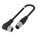 BALLUFF Sensor Actuator Cable Female 4 Way Right Angle to Male 4 Way Straight 600 mm BCC03A9