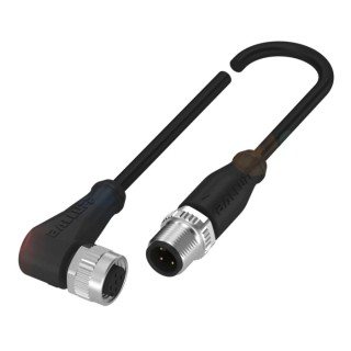 BALLUFF Sensor Actuator Cable Female 4 Way Right Angle to Male 4 Way Straight 600 mm BCC03A9