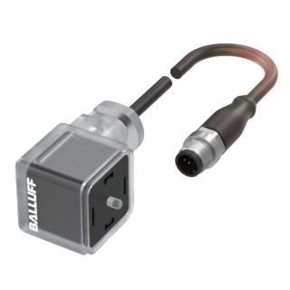 BALLUFF Male 4 way Right Angle to Male 4 way Straight Sensor Actuator Cable 600mm BCC04WH