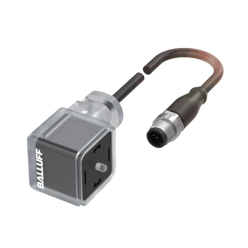 BALLUFF Male 4 way Right Angle to Male 4 way Straight Sensor Actuator Cable 600mm BCC04WH