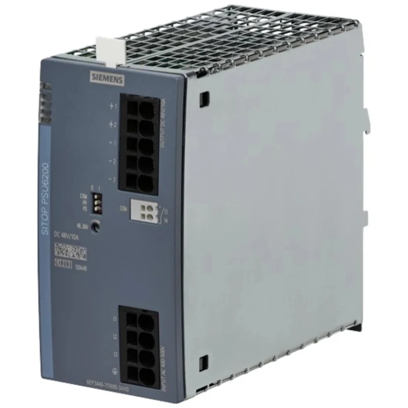 Siemens SITop Switched Mode DIN Rail Power Supply 48V DC, 10A Output, 480W Power, AC/DC Input 400-500V 6EP3446-7SB00-3AX0