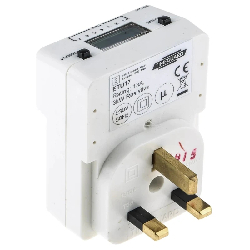 Timeguard Digital Plug In Timer 230V AC BS1363 Socket ETU17