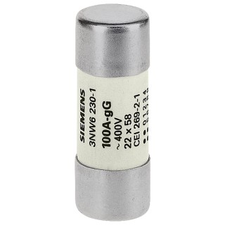 Siemens 80A F Cartridge Fuse 10 x 38 mm 600V gG SENTRON Series 3NW6224-1