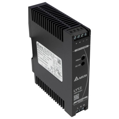 Delta Electronics DRL Switched Mode DIN Rail Power Supply 264V AC Input 24V DC, 3.125A Output, 75W DRL-24V75W1AZ