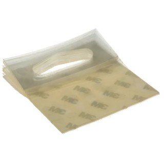 3M Clear Plastic Adhesive Hanger, 0.75 lb Weight Capacity, Pack of 50, Model 1075