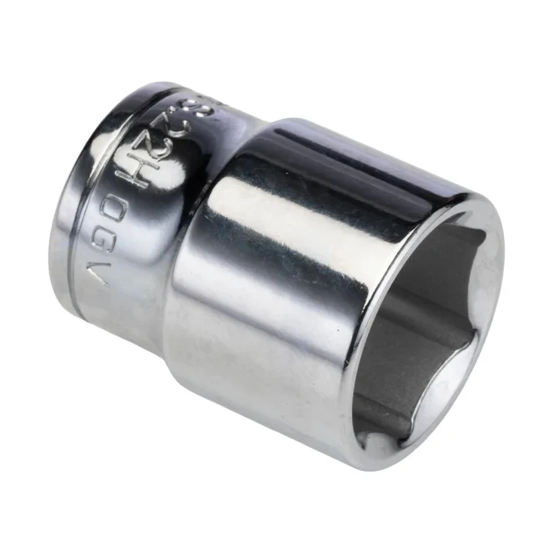 Facom 1/2 in Drive 22 mm 6 Point Square Chrome Vanadium Steel Socket, 38mm Overall Length S.22H