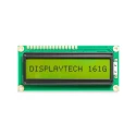 Displaytech Alphanumeric LED LCD Monochrome Display 1 Row By 16 Characters Green Yellow 8-Bit Interface 161G BC BW