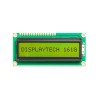 Displaytech Alphanumeric LED LCD Monochrome Display 1 Row By 16 Characters Green Yellow 8-Bit Interface 161G BC BW