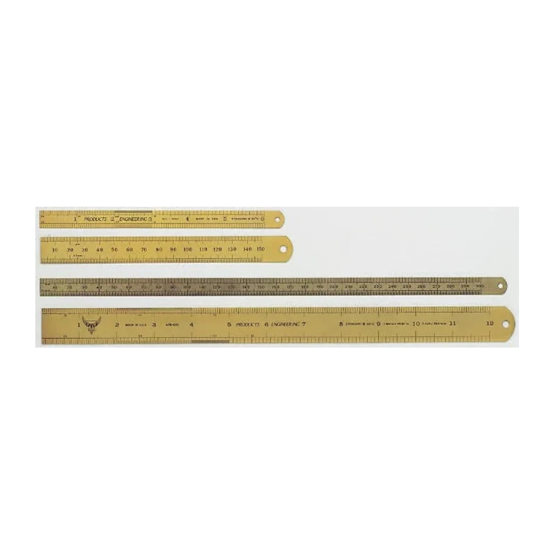 RS PRO Titanium Nitride Coated Steel Ruler Imperial, Metric 150 mm 12.5 mm Width Flexible Non-Folding 248-9225