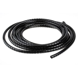 RS PRO Spiral Cable Wrap Nylon 5 m Length, Black, 8 mm Nominal Diameter, 0.8 mm Wall Thickness, Fits Cable Diameter 210-8572