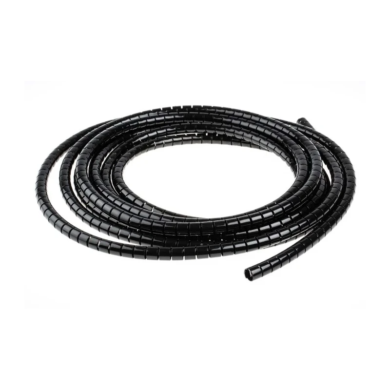 RS PRO Spiral Cable Wrap Nylon 5 m Length, Black, 8 mm Nominal Diameter, 0.8 mm Wall Thickness, Fits Cable Diameter 210-8572