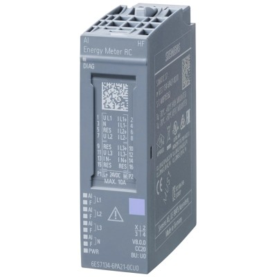 Siemens SIMATIC ET 200 SP Series Analogue Input Module with 24V Supply Voltage and I/O Communication 6ES7134-6PA21-0CU0
