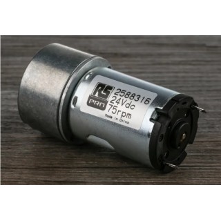 RS PRO DC Geared Motor 24V dc 1.69W 75rpm 20 Ncm Torque 5mm Shaft Diameter 258-8316