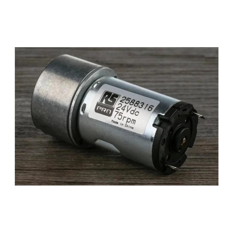 RS PRO DC Geared Motor 24V dc 1.69W 75rpm 20 Ncm Torque 5mm Shaft Diameter 258-8316