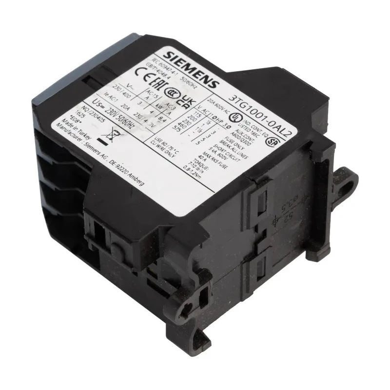 Siemens 3TG1 Power Relay 230V AC Coil 4-Pole 20A 4kW 400V AC 3 NO/1 NC 3TG1001-0AL2