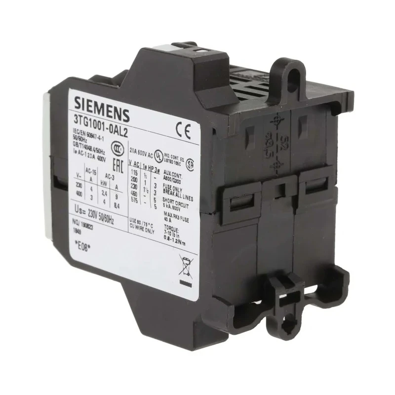 Siemens 3TG1 Power Relay 230V AC Coil 4-Pole 20A 4kW 400V AC 3 NO/1 NC 3TG1001-0AL2
