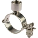 RS PRO Zinc Plated Stainless Steel Silver Hinged Pipe Clamp 0.5in 2in UK 265-5286