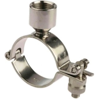 RS PRO Zinc Plated Stainless Steel Silver Hinged Pipe Clamp 0.5in 2in UK 265-5286