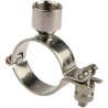 RS PRO Zinc Plated Stainless Steel Silver Hinged Pipe Clamp 0.5in 2in UK 265-5286