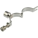 RS PRO Zinc Plated Stainless Steel Silver Hinged Pipe Clamp 0.5in 2in UK 265-5286