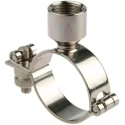 RS PRO Zinc Plated Stainless Steel Silver Hinged Pipe Clamp 0.5in 2in UK 265-5286