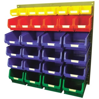 RS PRO Steel Louvre Panel Storage Unit x 914 mm x 946 mm, Blue, Green, Red, Yellow 257-7007