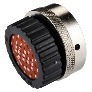 ITT Cannon Circular Connector 31 Contacts Cable Plug Female IP67 Polymer Housing Bayonet Mount TN6S24-1219S1L / 192900-0056