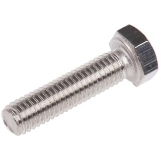 RS PRO Plain Stainless Steel Hex Bolt M5 x 20 mm DIN 933 316 A4 Corrosion Resistant 263-2211