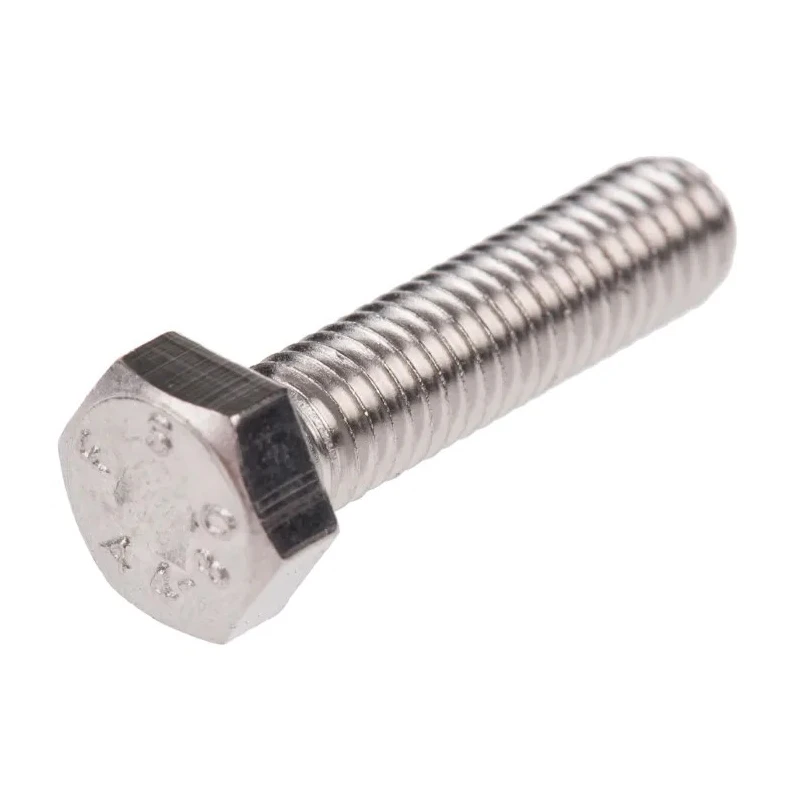 RS PRO Plain Stainless Steel Hex Bolt M5 x 20 mm DIN 933 316 A4 Corrosion Resistant 263-2211