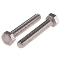 RS PRO Plain Stainless Steel Hex Bolt M5 x 30 mm DIN 933 316 A4 Stainless Steel 263-2249