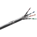 RS PRO Ethernet Cable Cat7a Solid to Solid, Shielded Low Smoke Zero Halogen, 100 m Length, Grey CAT7a