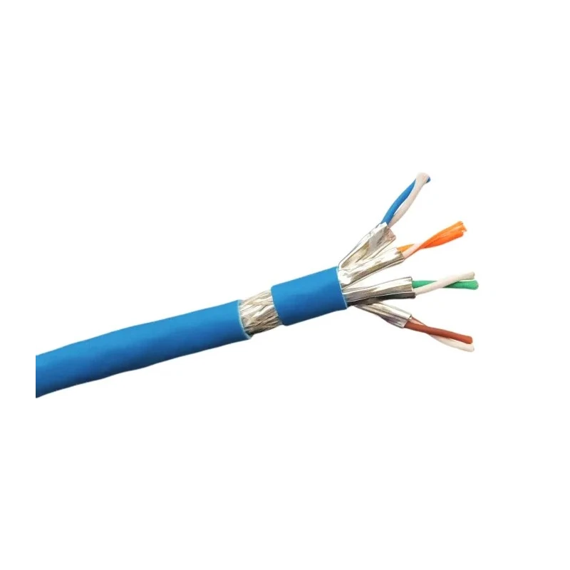 RS PRO Cat7a Ethernet Cable Shielded Screened 100 m Blue Low Smoke Zero Halogen Cat7a
