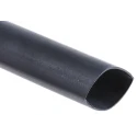 RS PRO Halogen Free Heat Shrink Tubing Black 12.7 mm Sleeve Diameter x 1.2 m Length 2:1 Ratio 211-6258