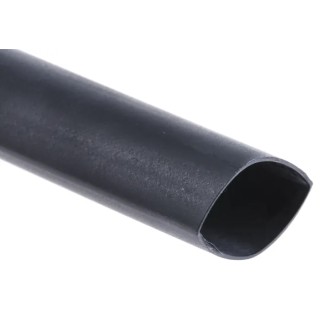 RS PRO Halogen Free Heat Shrink Tubing Black 12.7 mm Sleeve Diameter x 1.2 m Length 2:1 Ratio 211-6258