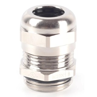 RS PRO Metallic Nickel Plated Brass Cable Gland M20 Thread, 5 mm Min. Cable Diameter, 9 mm Max. Cable Diameter, IP68 211-6796