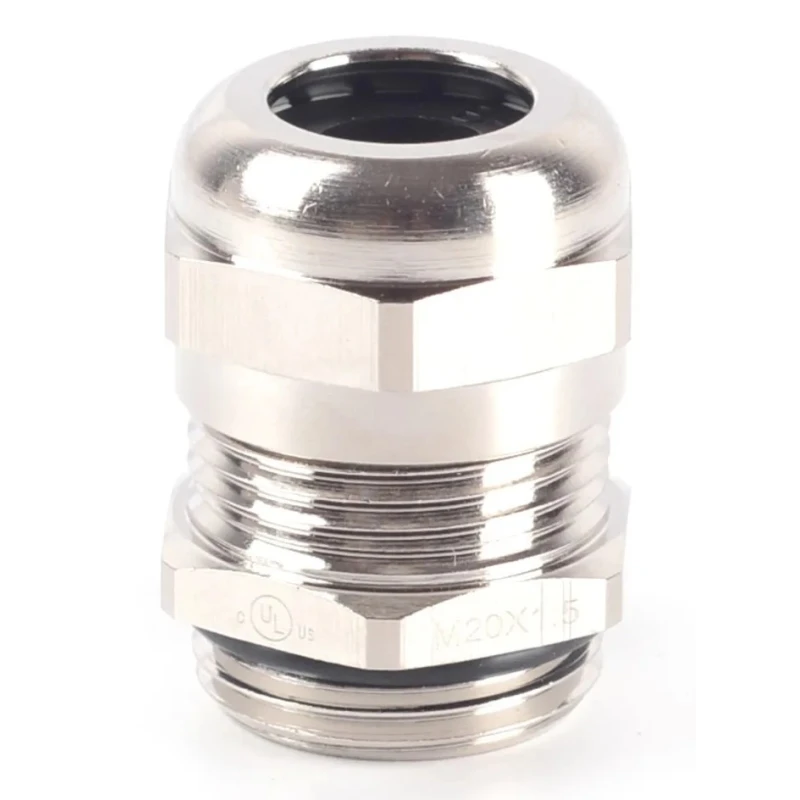 RS PRO Metallic Nickel Plated Brass Cable Gland M20 Thread, 5 mm Min. Cable Diameter, 9 mm Max. Cable Diameter, IP68 211-6796