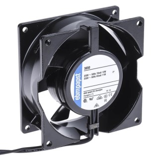 ebm-papst 3000 Series AC Sleeve Bearing Axial Fan 230V AC 12W 75 m³/h 92 mm 3650