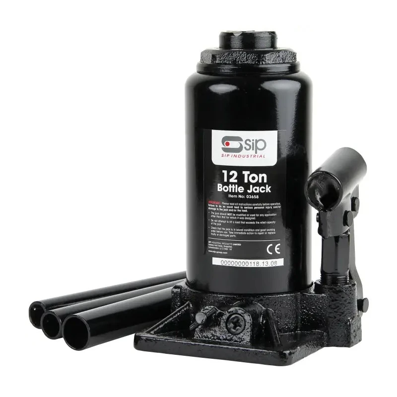 SIP Industrial Bottle Jack 12 Ton Load Capacity 415mm Minimum and Maximum Lifting Height Model 03658