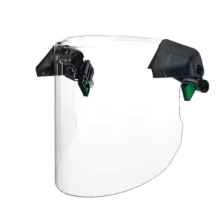 MSA Safety Clear Polycarbonate Face Shield with Brow Guard and Safety Helmet Guard Resistant to Chemical Splash 10194818