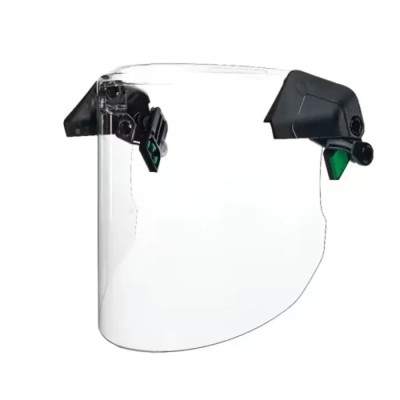 MSA Safety Clear Polycarbonate Face Shield with Brow Guard and Safety Helmet Guard Resistant to Chemical Splash 10194818