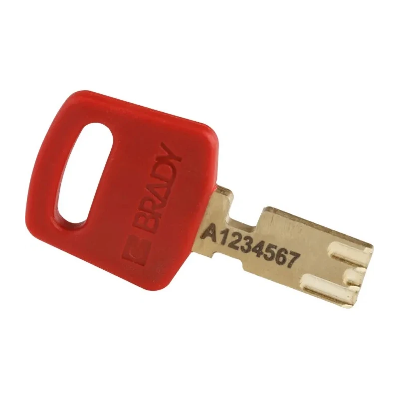 Brady Red Nylon Plastic Padlock, 4.72 mm Shackle Diameter, 25.40 mm Shackle Length 150180