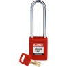 Brady Red Steel Nylon Safety Padlock Shackle Diameter 6.35 mm Shackle Length 76.2 mm 150357