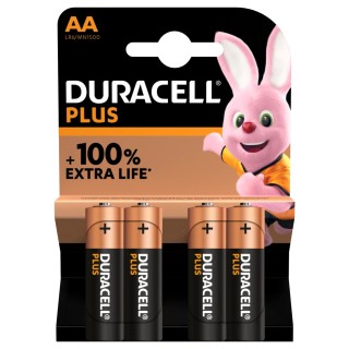 Duracell Duracell Plus Power Alkaline AA Battery 1.5 V AA +/PWR P4 RS